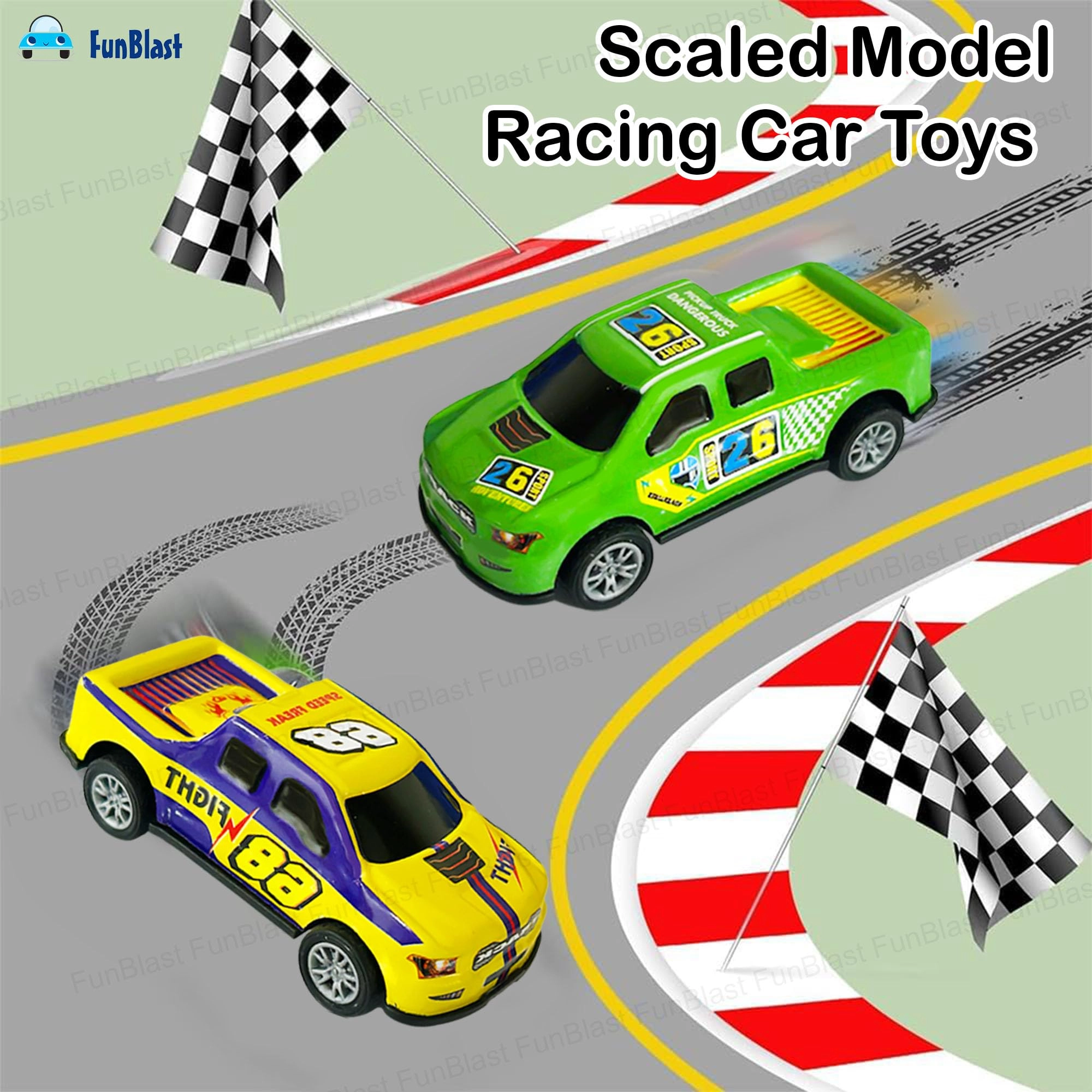 Pull Back Vehicles - 10 pcs
