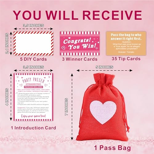 Pass The Bag Game Kit - Adult 44 Tip Cards & 1 Pass Bag