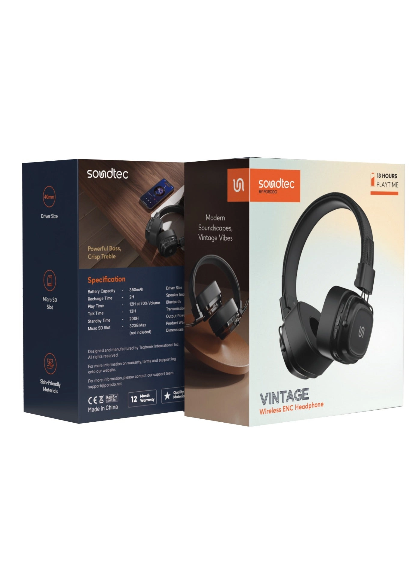 Soundtec Vintage Wireless Headphone