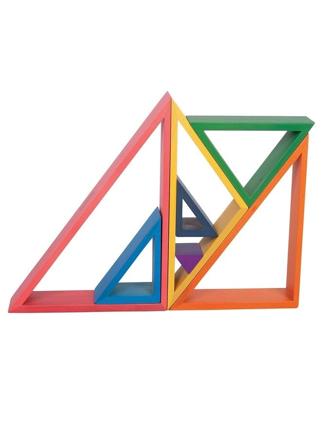 Wooden Rainbow Architect Triangles - 12 months+