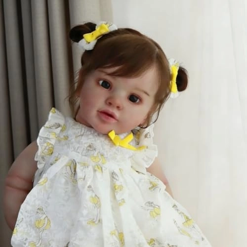 Pippa Reborn Baby Doll - 26 inch Cotton Vinyl Hand-rooted Curly Hair Ages 3+