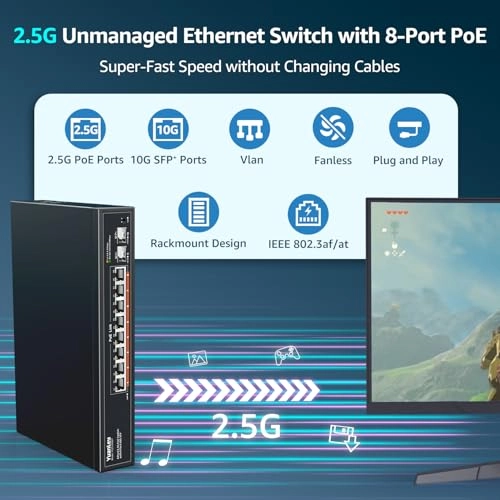 9 Port | 8*PoE+ (2500Mbps)(120w) 9-ports