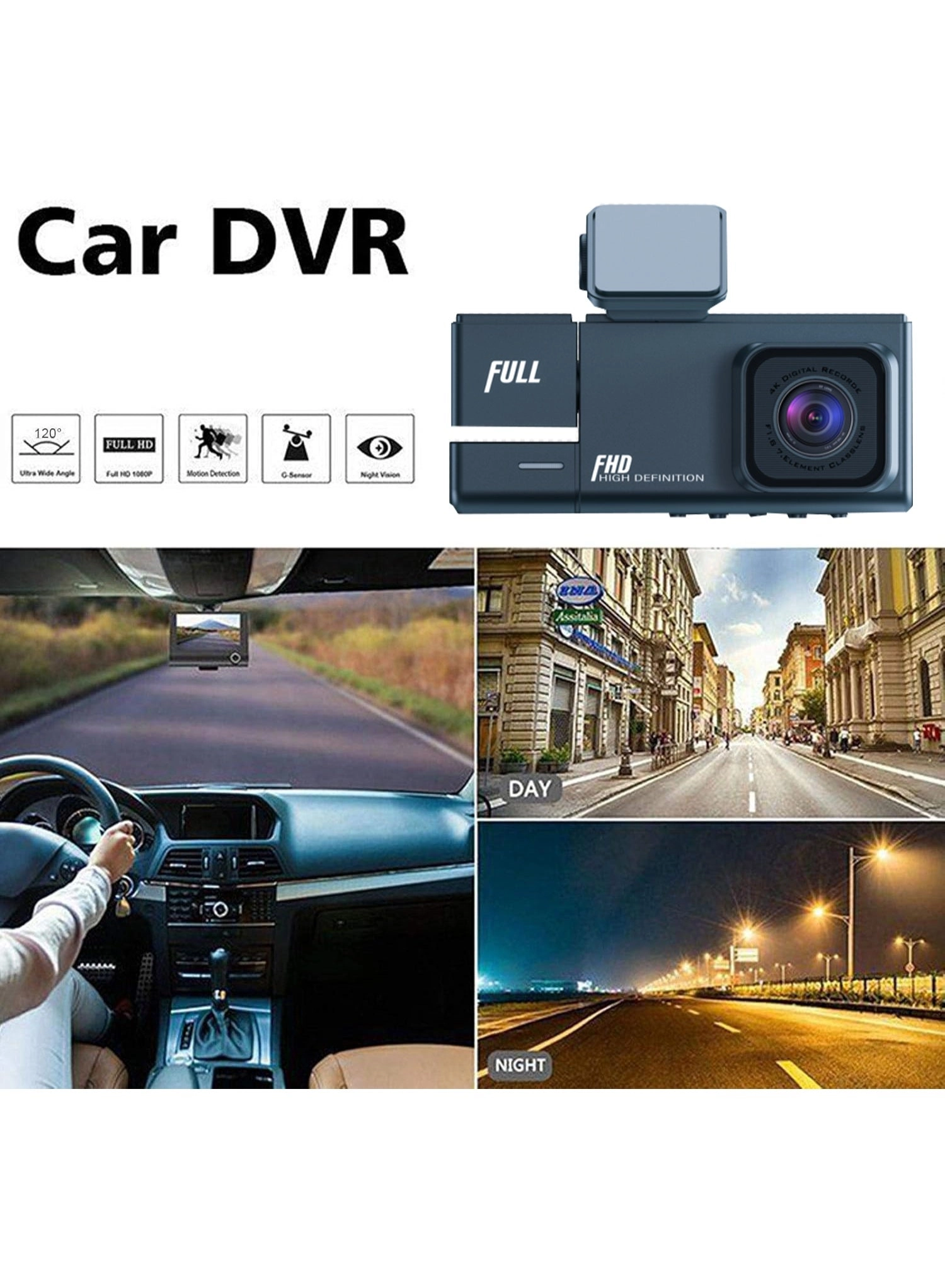 HD Dual Dash Camera 1080P