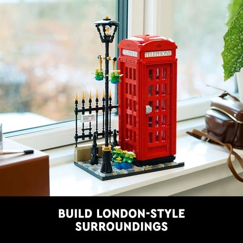 Red London Telephone Box (21347) - Model Kit Mobile Phone Stand