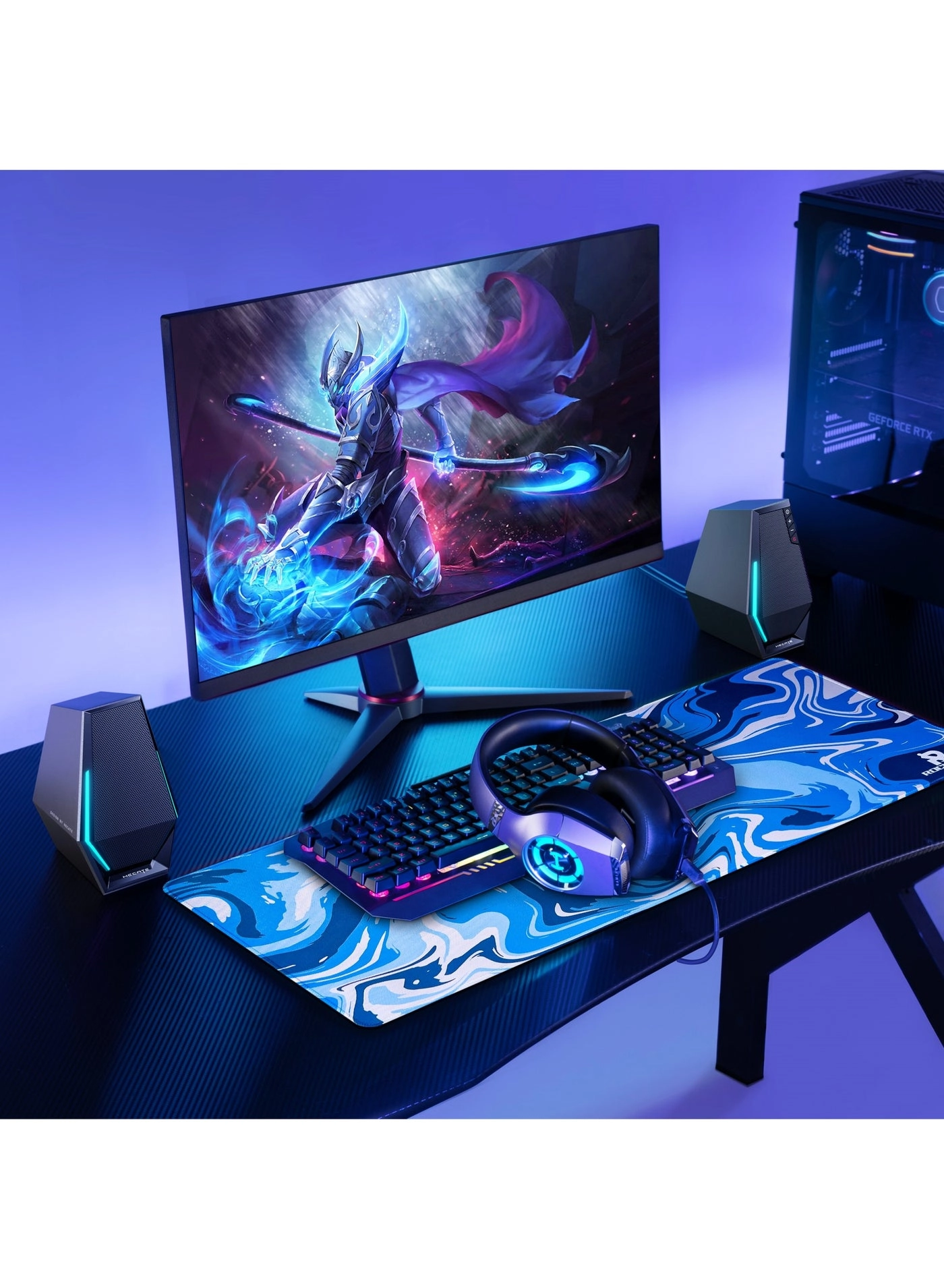 Rock Mousepad - 800 * 300 * 3mm Stitched Edges