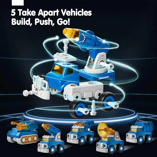 Building Take Apart Trucks - 5 in 1 Transform to Robot