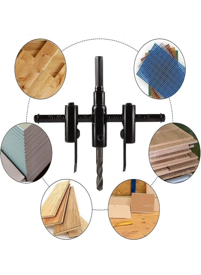Adjustable Hole Saw Cutter - 30 mm - 120 mm plywood laminate composite materials rubber PVC