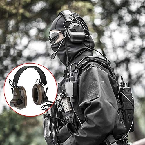 C2 Tactical Headphones - Adjustable Foldable Wired Microphone