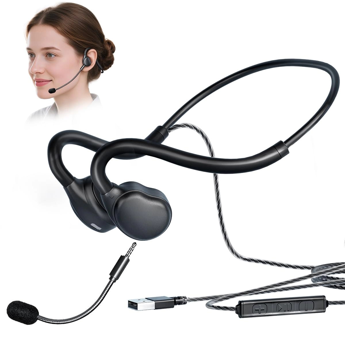 H08USB Wired Headphone