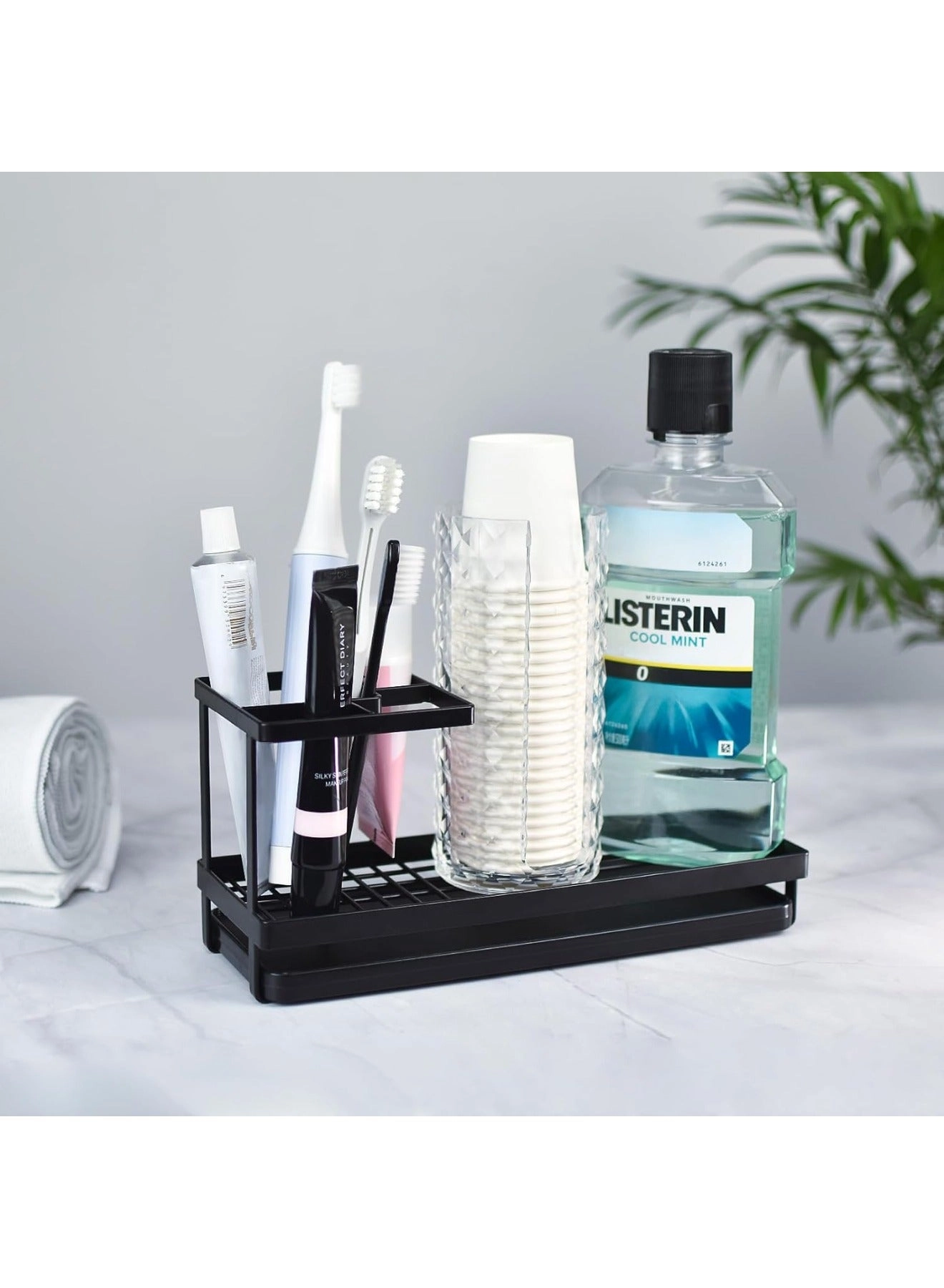 Toothbrush Holders - 4 Slots Bathroom Countertop