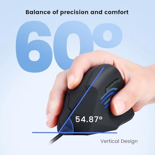 PERIMICE-508 Vertical Ergonomic Mouse - USB