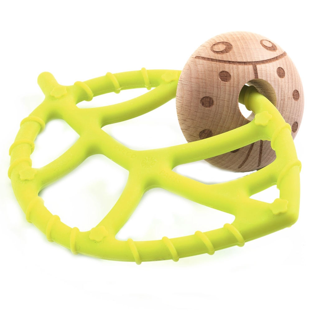 DJECO Baby Greeni - silicone wooden