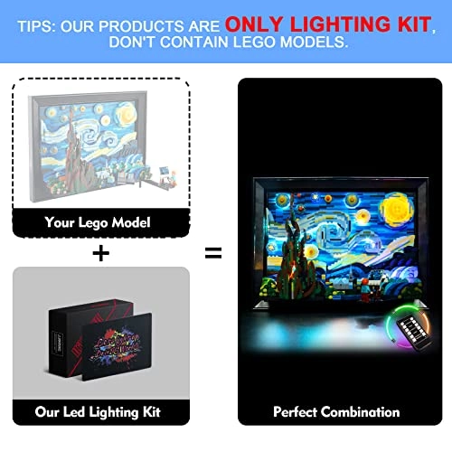 Led Light Kit for LEGO 21333 Vincent Van Gogh The Starry Night