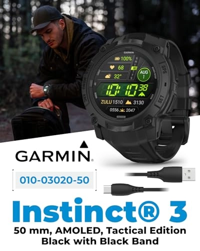 Instinct 3 Solar 50mm Fiber-reinforced polymer GPS + Power Bank