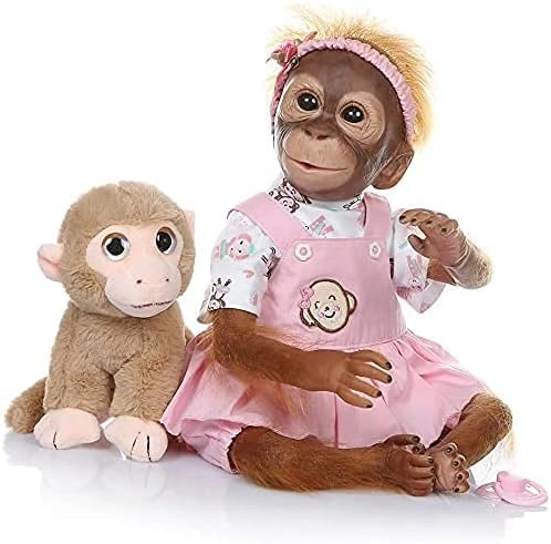 Reborn Monkey Doll - 22 Inches 55 cm Silicone Ages 3+
