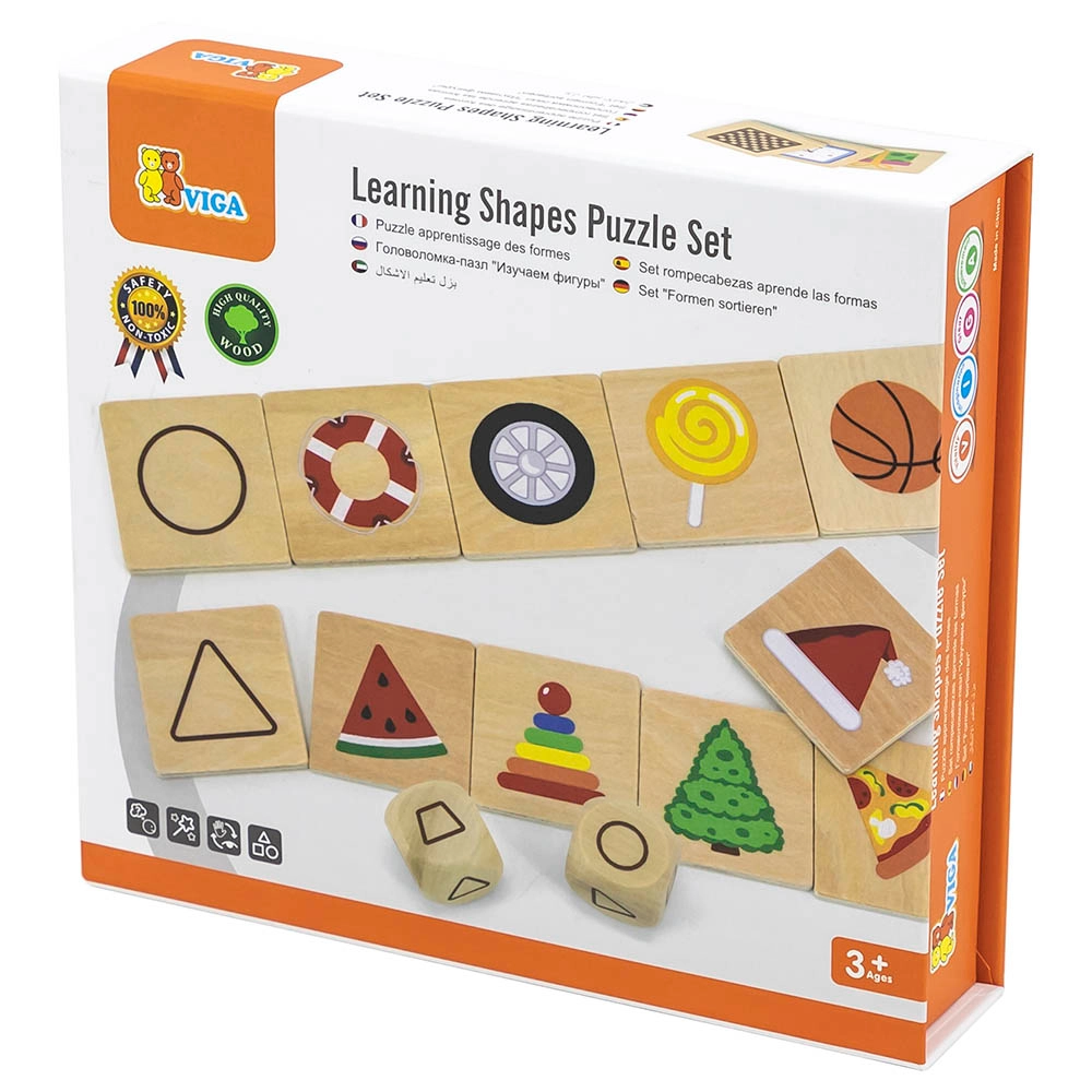 VIGA Learning Shapes Wooden Puzzle (PCG-44506)