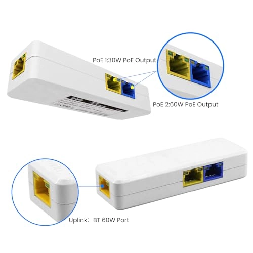 PoE Extender - 30W/60W 2 IEEE 802.3af/at/bt 100Mbps