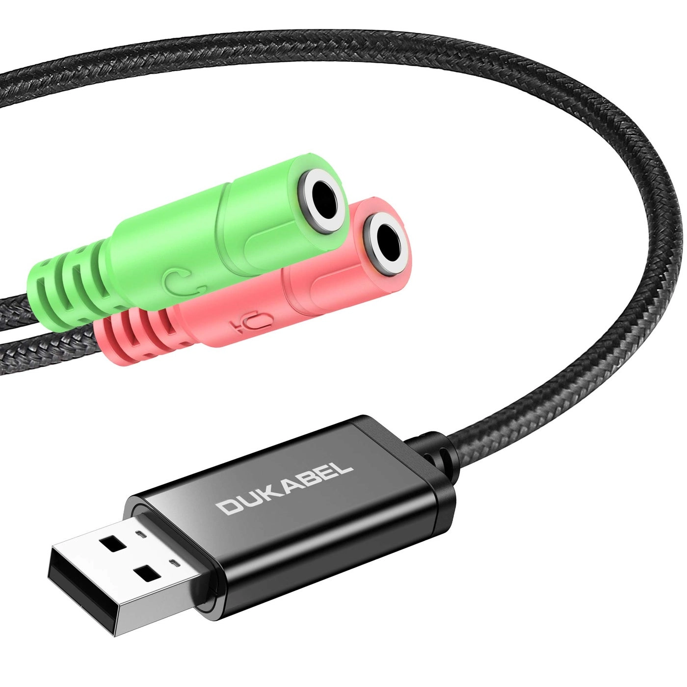 DuKabel USB to 3.5mm Jack TRS AUX Adapter - 9.8inch
