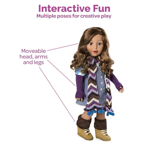 Ava Fashion Doll - 18” Open and Close Eyes Rooted Hair