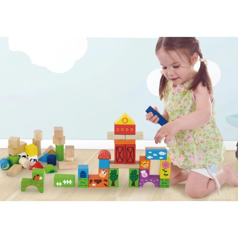 Wooden Blocks - Farm 50pcs
