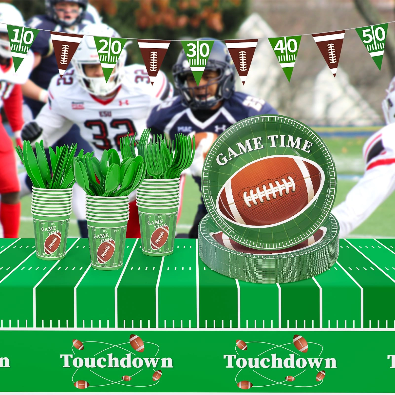 Football Party Supplies Set - 133Pcs Birthday Party