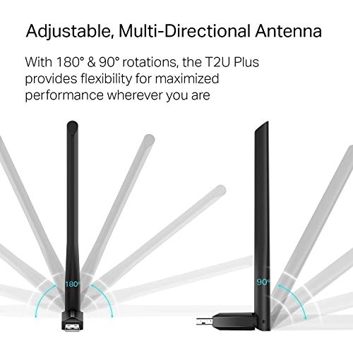 Archer T2U plus - Dual band 2.4 GHz and 5 GHz USB 2.0 Wi-Fi
