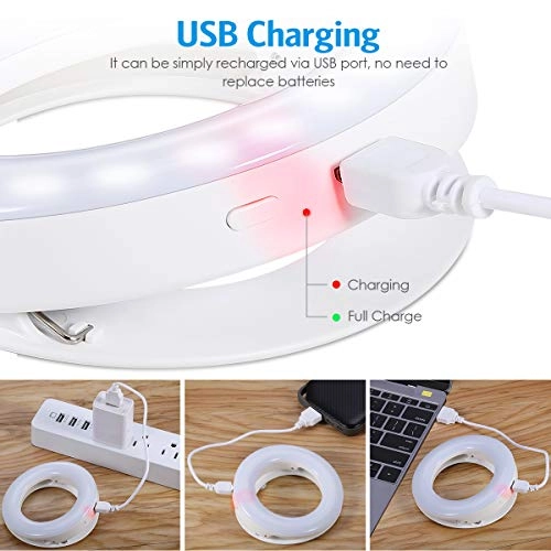 Selfie ring light - 40 LED USB rechargeable White