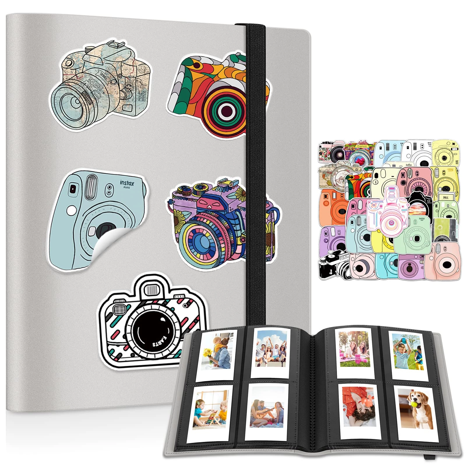Ablus Mini Photo Album - Compatible with photos taken by Fujifilm Instax Mini 11 9 8+ 8 90 70 26 25 7s 50s Camera, Instax Share SP-2 / SP-1 Printer, Polaroid Snap / Snap Touch / PIC-300 Camera / ZIP Printer, Kodak Mini SHOT / Printomatic Camera / Mini / Mini 2 HD Printer, Prynt Pocket Printer, credit cards, name cards and so on.
