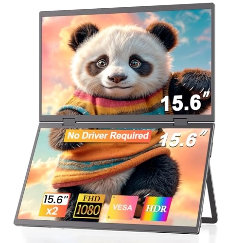 Dual Portable Monitor - 185KS1 15.6 Inches 1920 x 1080 Pixels