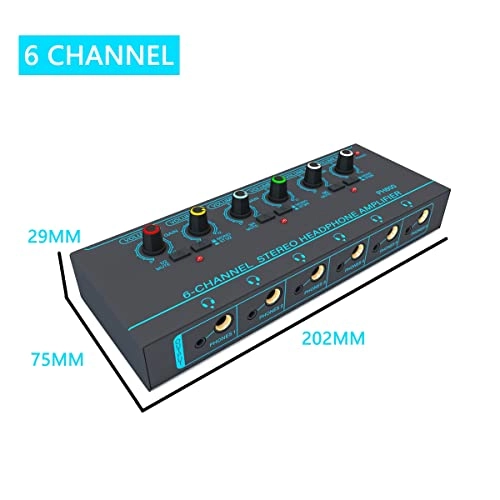 Stereo Headphone Amplifier - 6 Channels