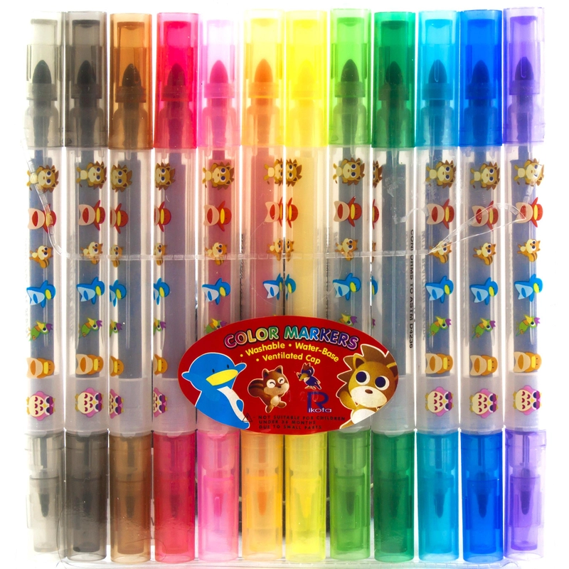 Non Branded Washable Marker - Assorted Color Double Point