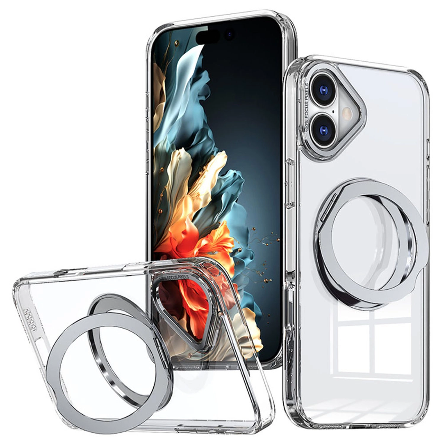glassology MagSafe Clear Case - Thermoplastic Polyurethane, Tempered Glass Case Screen Protector for iPhone 16