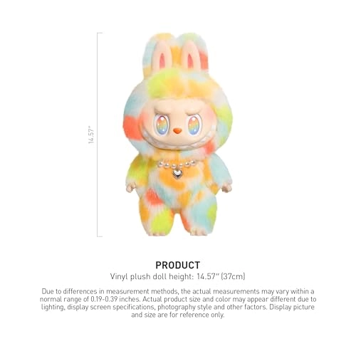 Labubu Vinyl Plush Doll - 14.57 inches Multicolor