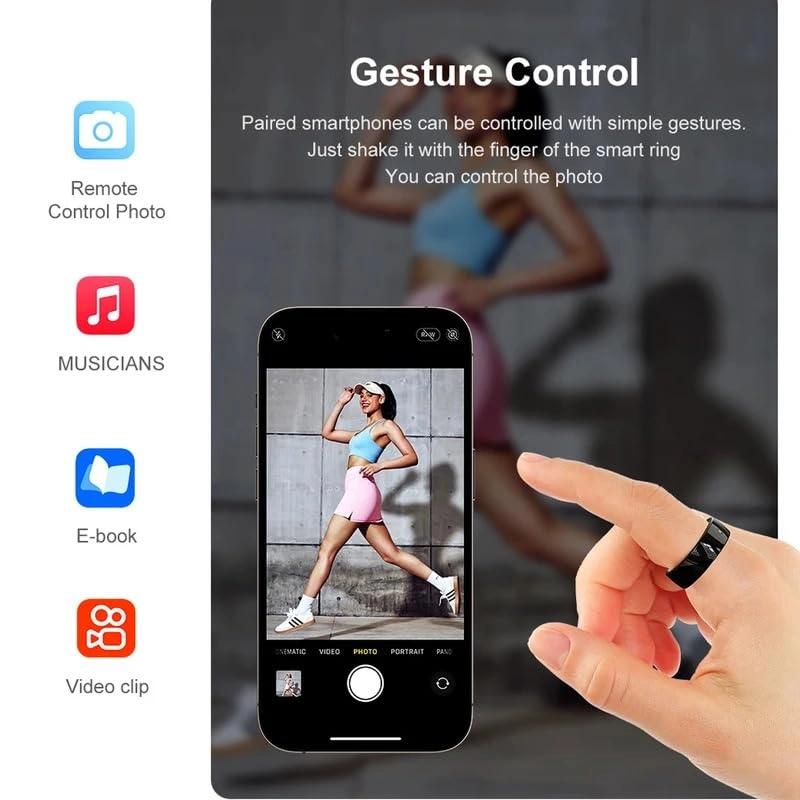 R05 Smart Ring - Charging Case NFC Heart Rate Monitor