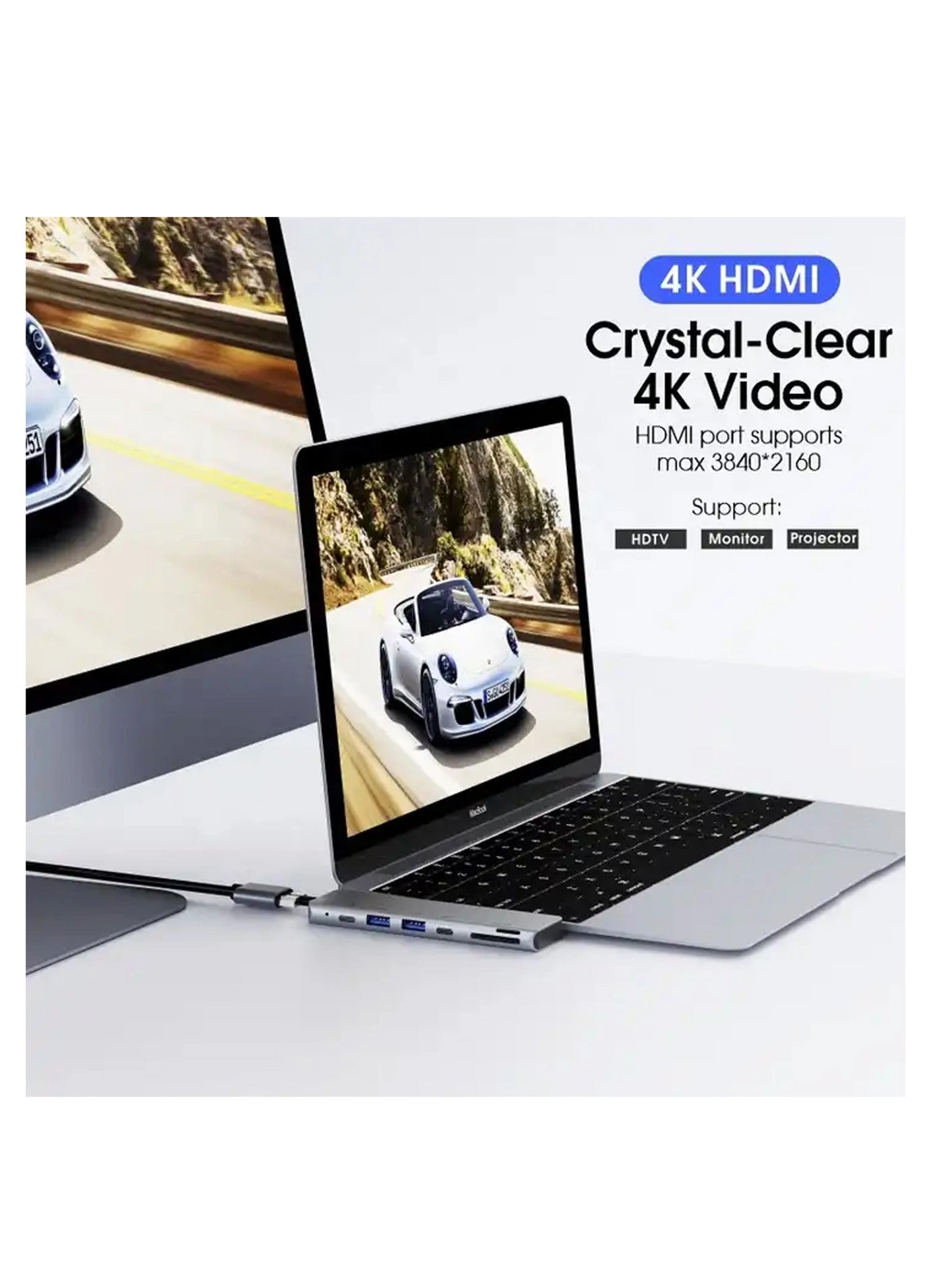 Duel USB C Hub - Thunderbolt 3 7-in-1 4K HDMI