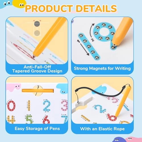 Double-Sided Magnetic Number Tracing Board - 3-5 1 pieces