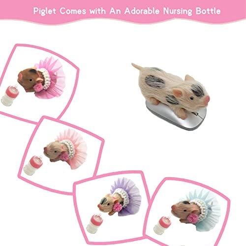 Piglet Tony 13 cm Silicone - Pink miniature