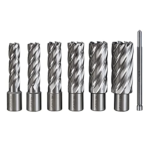 Annular Cutter Set - High Speed Steel (HSS) 6pcs 9/16'' 5/8'' 11/16'' 13/16'' 15/16'' 1-1/16''