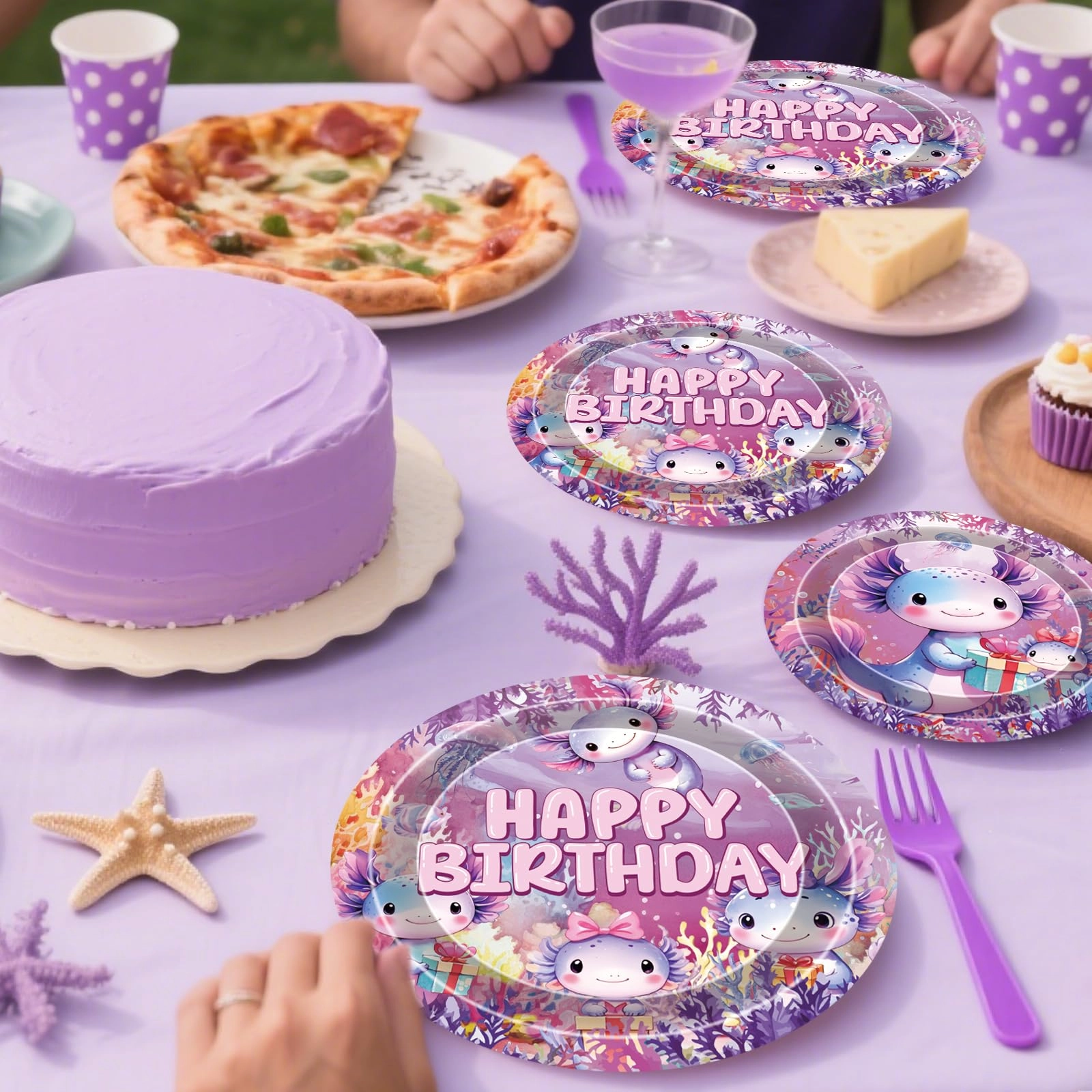 Axolotl Birthday Party Decorations - 96 Pcs Birthday