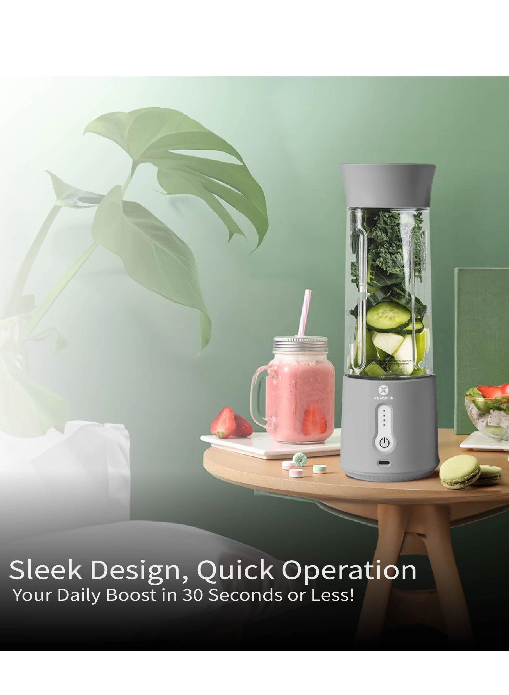 Portable Blender - USB Rechargeable Double-Click Safety