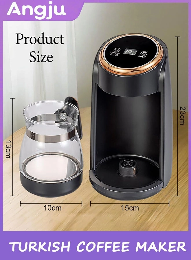 Turkish Glass Coffee Maker - Foldable Handle Portable Electric