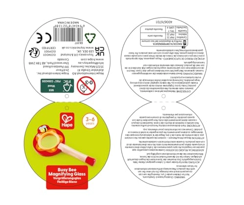 Busy Bee Magnifying Glass - Bee-Themed Handheld 3 years+