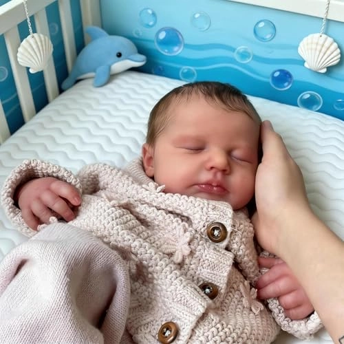 LOULOU Reborn Baby Doll - 20 Inch Soft Cloth Body & Vinyl Limbs Sleeping Ages 3+