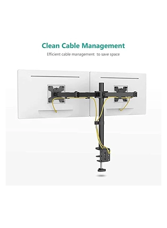 Dual LCD Monitor Desk Mount Stand - 2 27in