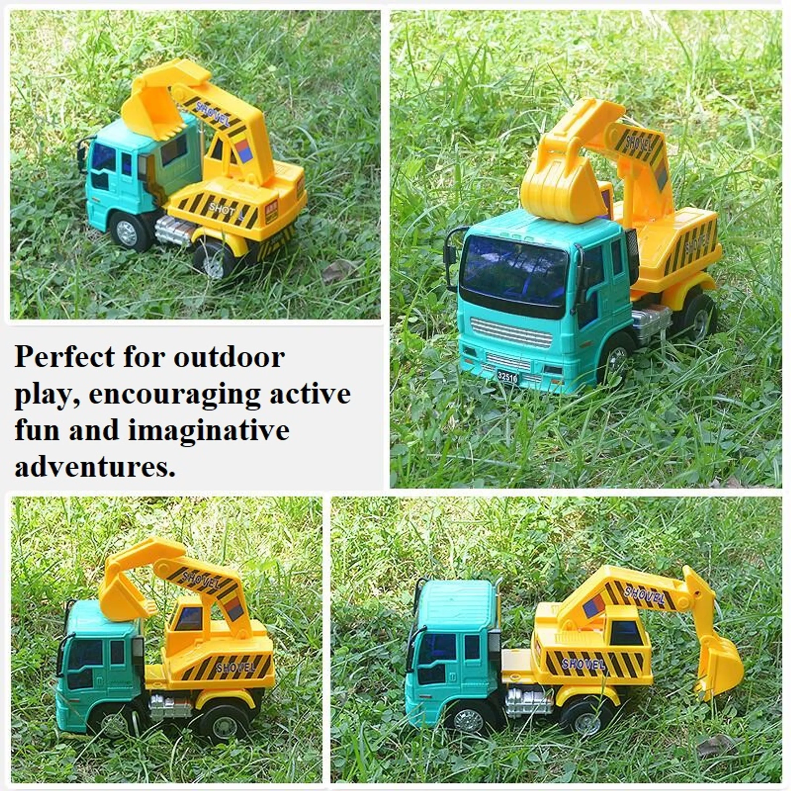Mini Shovel Push Car Toy - Light Blue 2 years & above