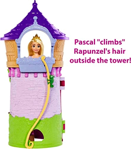 Rapunzel Posable Doll - Long Hair + Tower Playset - 6 Play Areas 15 Accessories Ages 3+