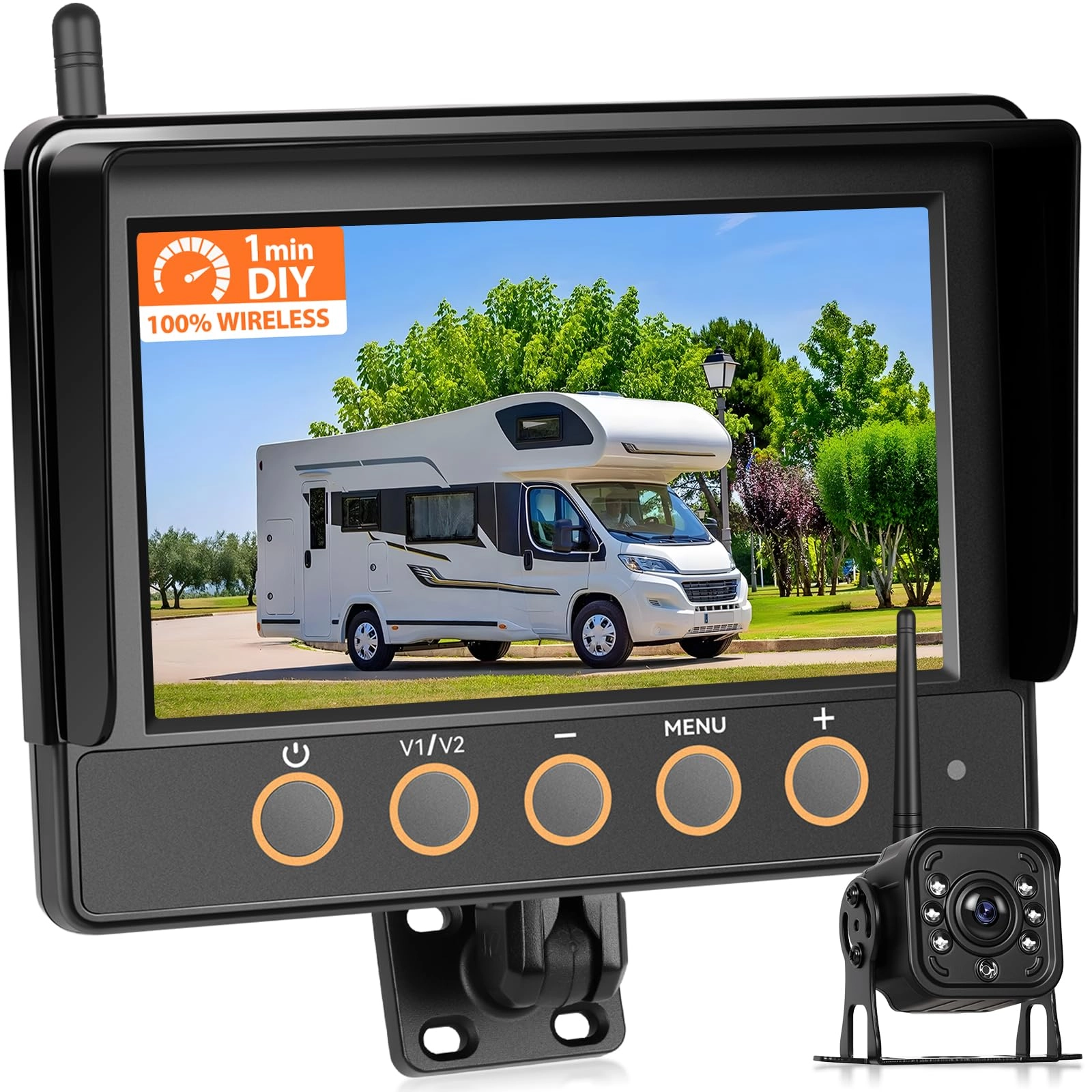 Motorsi Wireless Rear View Camera - IR Night Vision 720P