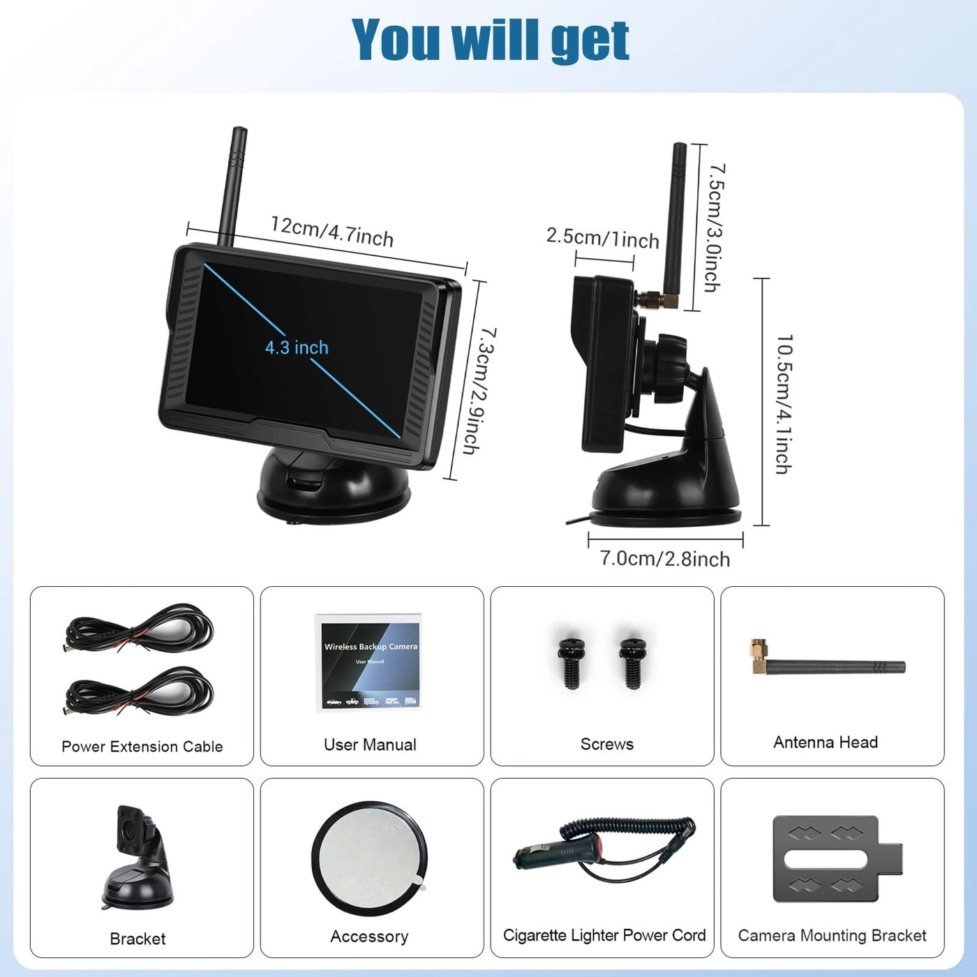 Wireless Reversing Camera Set - Night Vision Wireless