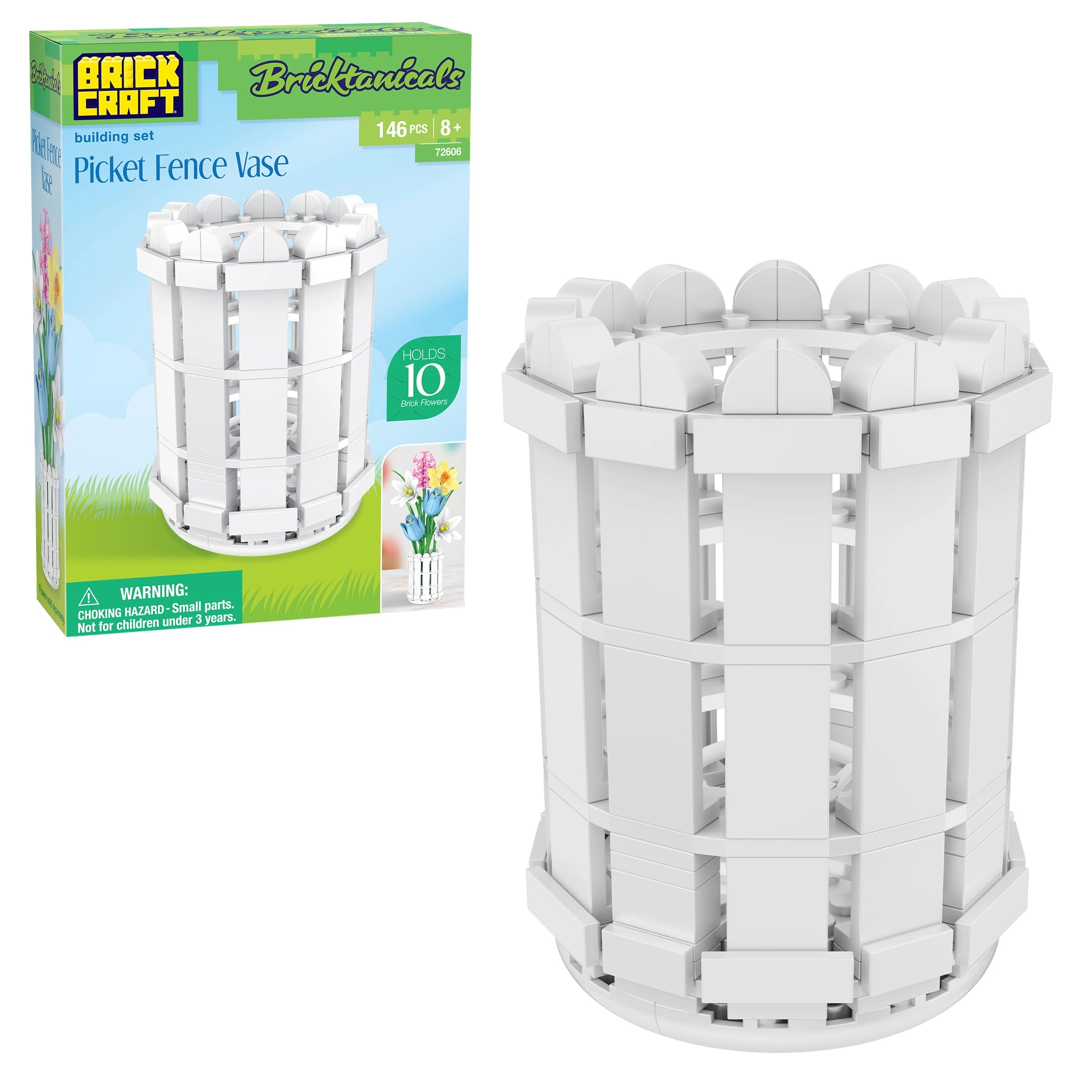 Brickcraft Picket Fence Vase - 146 pcs
