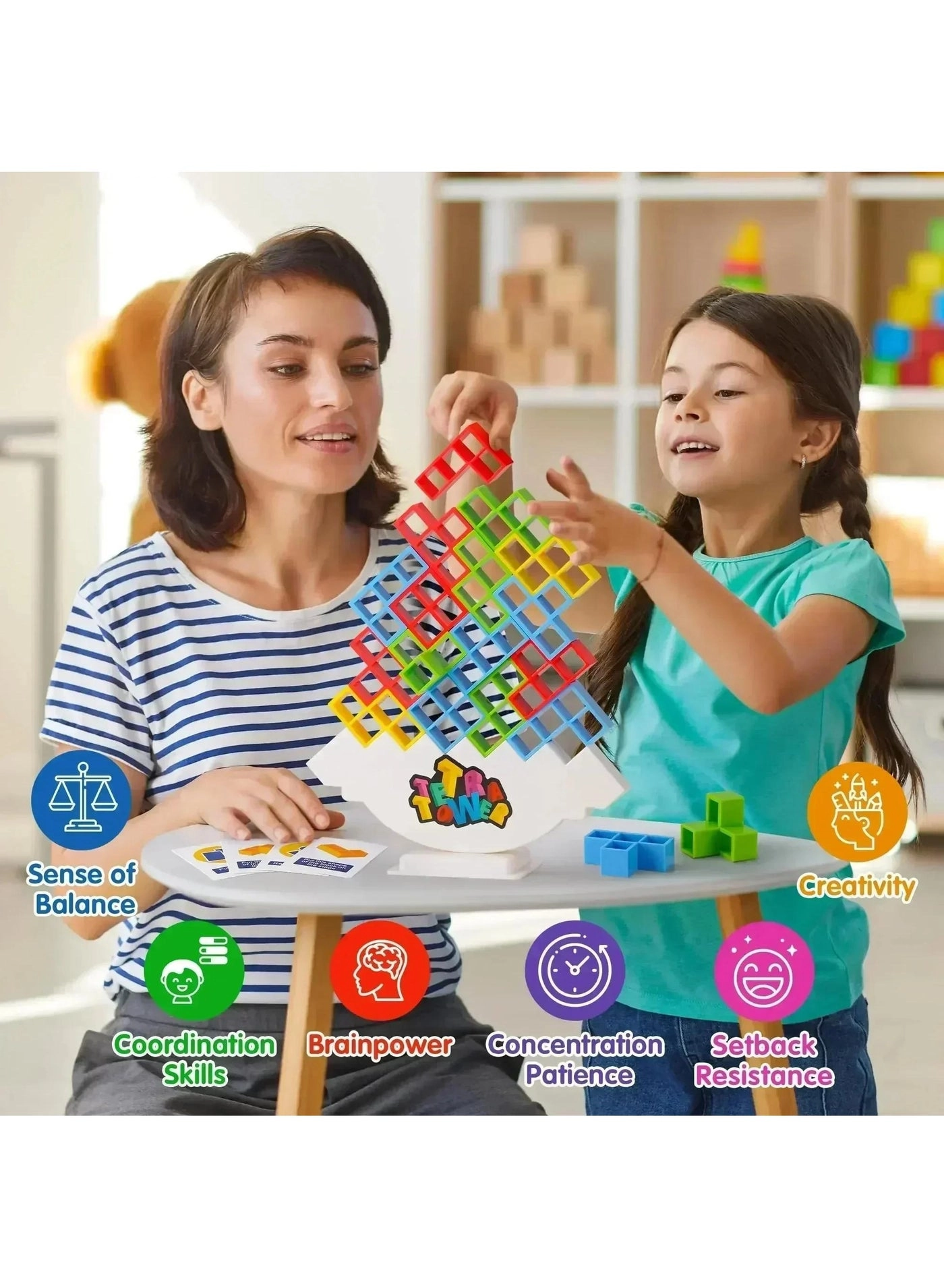Fun Balance Stacking Building Blocks - 48 pcs